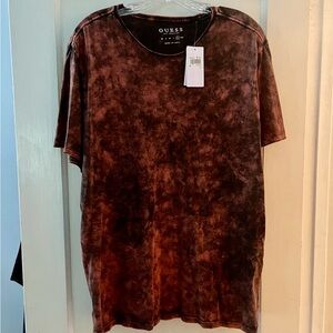 Guess Tee Blood Orange and Darker TieDye Size XL New with Tags from Guess LA
